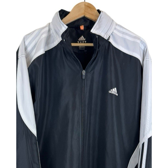 Adidas Climacool Track Suit Jacket 2XL with Jogging Pants XL Black White Stripes - Picture 2 of 16